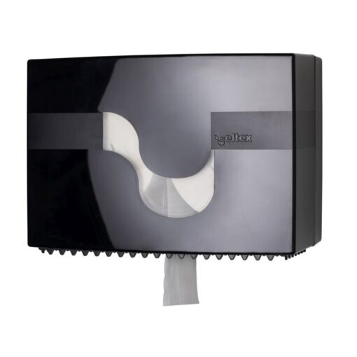 Toilettenpapierspender Celtex, Megamini, schwarz, Kunststoff (Art. 90881)