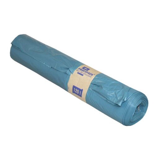 Müllsäcke Brod, blau, 120 Liter, LDPE-REG, 700x1100 mm, Typ 60, 23 µ, 10 Rollen a 25 Stück im Karton (Art. 91198-1) – Bild 3