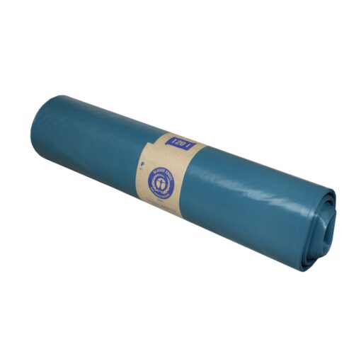 Müllsäcke Brod, blau, 120 Liter, LDPE-REG, 700×1100 mm, Typ 100, 54 µ, 10 Rollen a 15 Stück im Karton (Art. 91202-1) – Bild 3