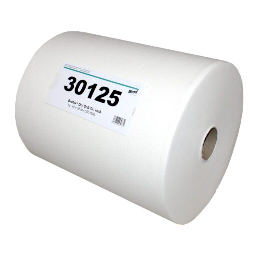 Brotex® Dry Soft 70, Airlaid Wischtuchrolle, Textilcharakter, 500 Blatt, einseitig geprägt, weiß, Zellstoff, 40x38 cm (Art. 30125) – Bild 2
