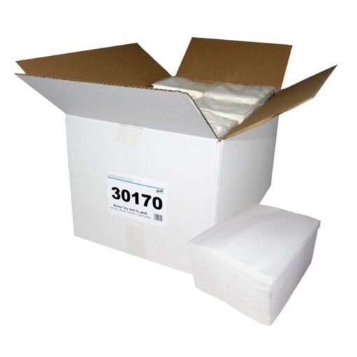 Brotex® Dry Soft 70, 700 Tücher, Airlaid Wischtücher, einseitig geprägt, weiß, Zellstoff, 30x38 cm (Art. 30170)