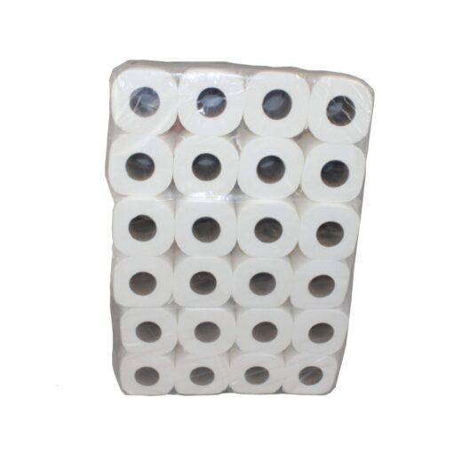 Toilettenpapier Huchtemeier, 4-lagig, weiß, Zellstoff, 150 Blatt, 9x8=72 Rollen (Art. 90635N-1) – Bild 5