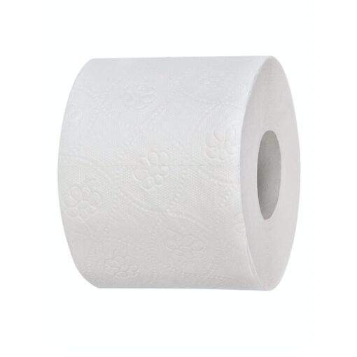 Toilettenpapier Huchtemeier, 4-lagig, weiß, Zellstoff, 150 Blatt, 9x8=72 Rollen (Art. 90635N-1) – Bild 4
