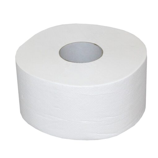 Toilettenpapier Brod Mini Jumbo, 2-lagig, weiß, Zellstoff, 890 Blatt, 160 m, 6 Rollen (Art. 90652) – Bild 3