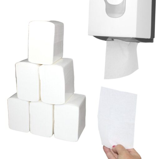 Toilettenpapier Brod Premium Interfalz-Einzelblatt, 2-lagig, hochweiß, Zellstoff, 36x250=9.000 Blatt (Art. 90655) – Bild 5