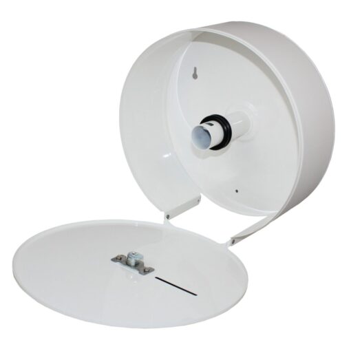 Toilettenpapierspender racon® MW GR, für Jumborollen, weiß, Metall (Art. 90860) – Bild 3