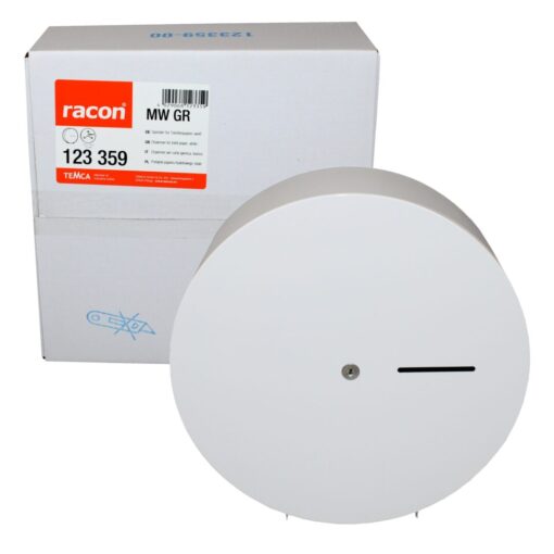 Toilettenpapierspender racon® MW GR, für Jumborollen, weiß, Metall (Art. 90860) – Bild 2