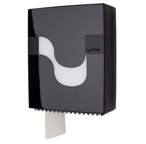 Toilettenpapierspender Celtex, Megamini, für Mini-Jumborollen, schwarz, Kunststoff (Art. 90883)