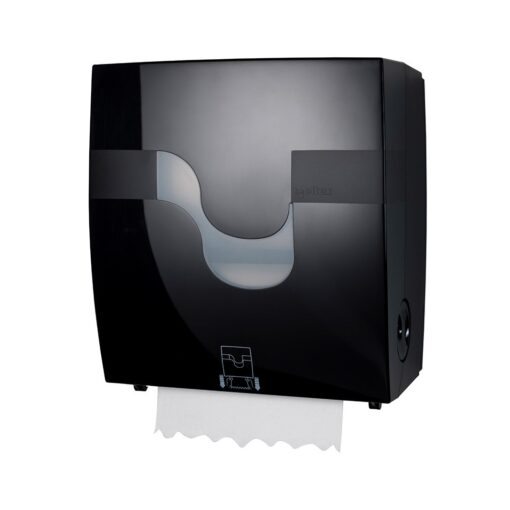 Handtuchrollenspender Celtex Autocut, schwarz, Kunststoff (Art. 90886)