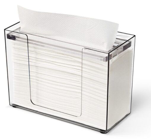 Falthandtuchspender Katrin M, Tischspender, transparent, Kunststoff, (Art. 90894)