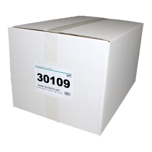 Brotex® Dry Soft 70, 500 Tücher, Airlaid Wischtücher, einseitig geprägt, weiß, Zellstoff, 30x34 cm (30109) – Bild 4