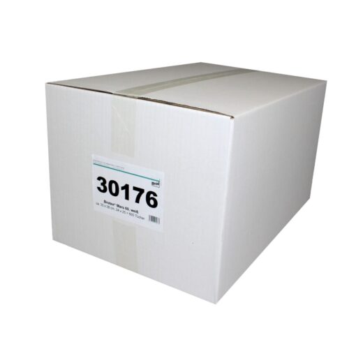 Brotex® Mars 60, 600 Tücher, Airlaid Wischtücher, glatte Oberfläche, weiß, Zellstoff, 30x38 cm, 24x25=600 Tücher (Art. 30176) – Bild 7