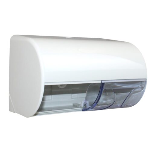 Toilettenpapierspender racon® Classic Twins Side, Kunststoff, weiß, für 2 Kleinrollen (Art. 90859) – Bild 2