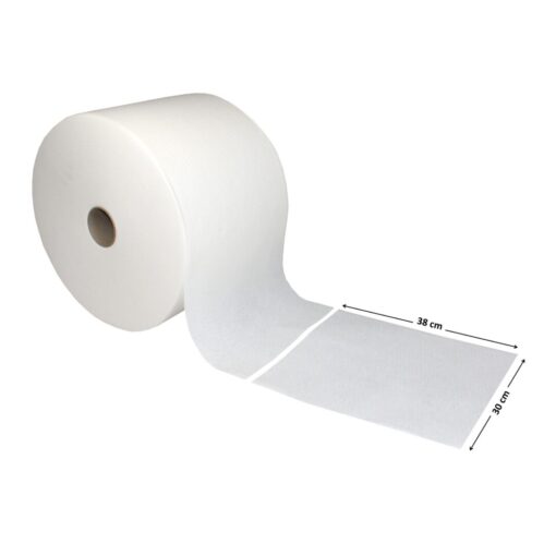 Brotex® Dry Soft 70, Airlaid Wischtuchrolle, Textilcharakter, 700 Blatt, einseitig geprägt, weiß, Zellstoff, 30x38 cm, 700 Blatt (Art. 30121) – Bild 3