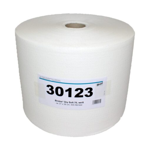 Brotex® Dry Soft 70, Airlaid Wischtuchrolle, 500 Blatt, weiß, 27x38 cm, 500 Blatt (Art. 30123)