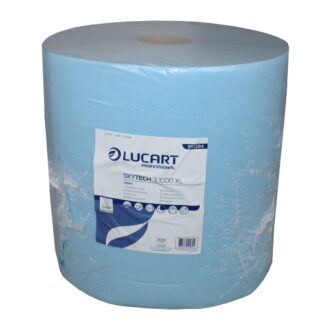 Putztuchrolle Lucart Skytech 3.1000 XL, 3-lagig, 1000 Blatt, blau, Recylingpapier (RC), 36x36 cm, 360 m, perforiert, 1 Rolle