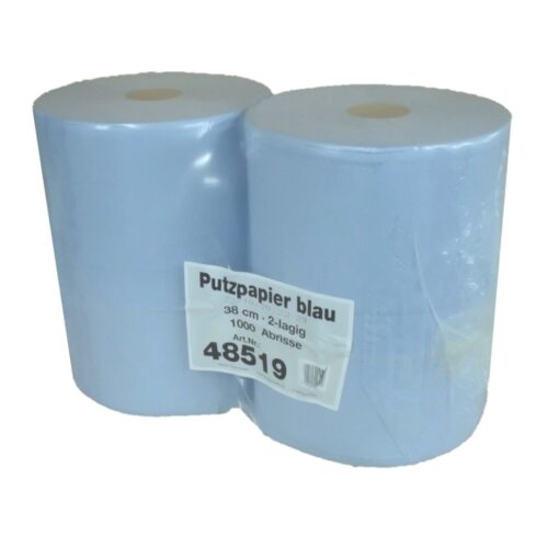 Putztuchrolle Metsä XXL, 1000 Blatt, 2-lagig, blau, Zellstoff, 38x36, 360 m, perforiert, 2 Rollen (Art. 30400) – Bild 7