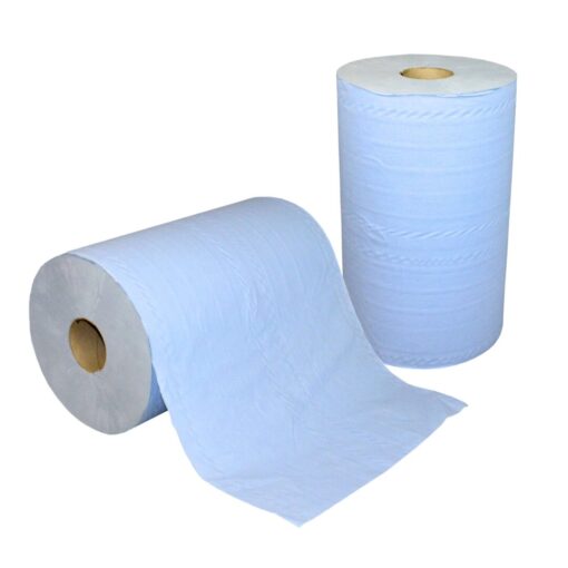 Putztuchrolle Metsä XXL, 1000 Blatt, 2-lagig, blau, Zellstoff, 38x36, 360 m, perforiert, 2 Rollen (Art. 30400) – Bild 3