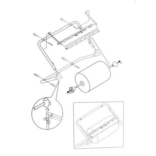 Wandhalter für Putztuchrollen bis 40 cm Breite, Metall, blau (Art. 30970) – Bild 2