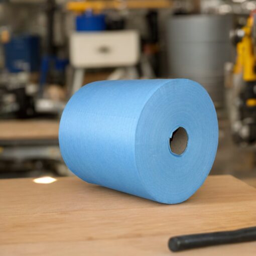 Spezialwischtuchrolle, Universaltücher mit Textilcharakter, 500 Blatt, glatte Oberflächenstruktur, blau, 30x38 cm, Viskose/Polyester, 1 Rolle (Art. 30996) – Bild 6