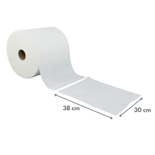 NOWOLIN® Extra 65, Universaltücher mit Textilcharakter, 400 Blatt, Lochstruktur, weiß, Viskose, 30x38 cm, 1 Rolle (Art. 31021) – Bild 3