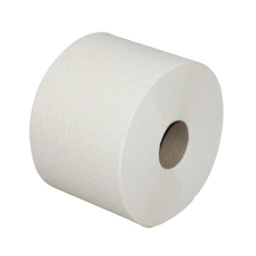 Toilettenpapier BlackSatino Blend, 2-lagig, weiß, Recyclingpapier (RC), 801 Blatt, Kompaktrolle, 24 Rollen (Art. 90632-1) – Bild 3