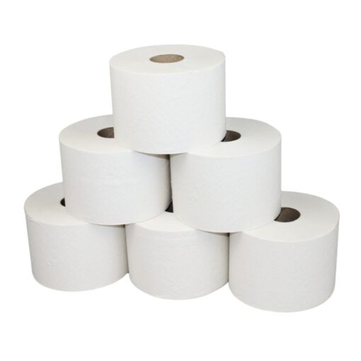Toilettenpapier BlackSatino, 2-lagig, weiß, Recyclingpapier (RC), 712 Blatt, Kompaktrolle, 24 Rollen (Art. 90632) – Bild 8
