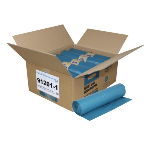 Müllsäcke Brod, blau, 70 Liter, LDPE-REG, 575 ×1000 mm, Typ 60, 31 µ, 25 Rollen a 10 Stück im Karton (Art. 91201-1) – Bild 5