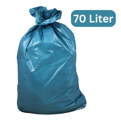 Müllsäcke Brod, blau, 70 Liter, LDPE-REG, 575 ×1000 mm, Typ 60, 31 µ, 25 Rollen a 10 Stück im Karton (Art. 91201-1) – Bild 2