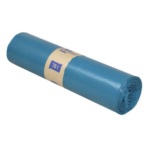 Müllsäcke Brod, blau, 70 Liter, LDPE-REG, 575 ×1000 mm, Typ 60, 31 µ, 25 Rollen a 10 Stück im Karton (Art. 91201-1) – Bild 3