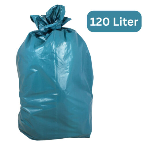 Müllsäcke Brod, blau, 120 Liter, LDPE-REG, 700×1100 mm, Typ 100, 54 µ, 10 Rollen a 15 Stück im Karton (Art. 91202-1) – Bild 7