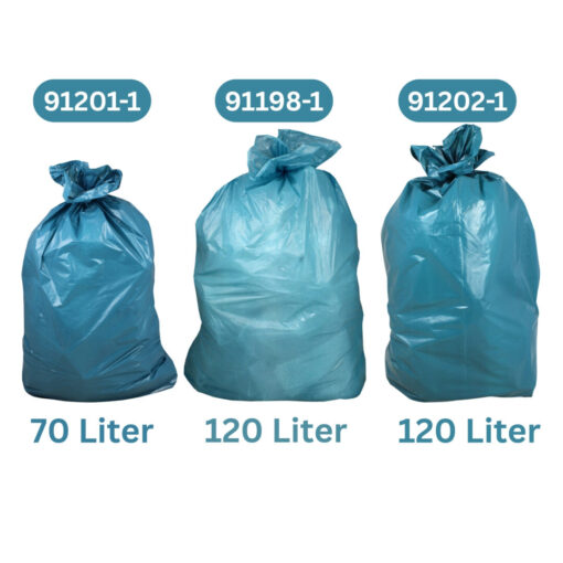Müllsäcke Brod, blau, 70 Liter, LDPE-REG, 575 ×1000 mm, Typ 60, 31 µ, 25 Rollen a 10 Stück im Karton (Art. 91201-1) – Bild 8