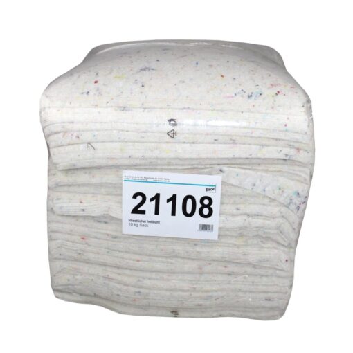 Vliestücher-Maschinenputztücher, hellbunt, 38x40 cm, 550 Tücher, 10 kg Sack (Art. 21108-S)