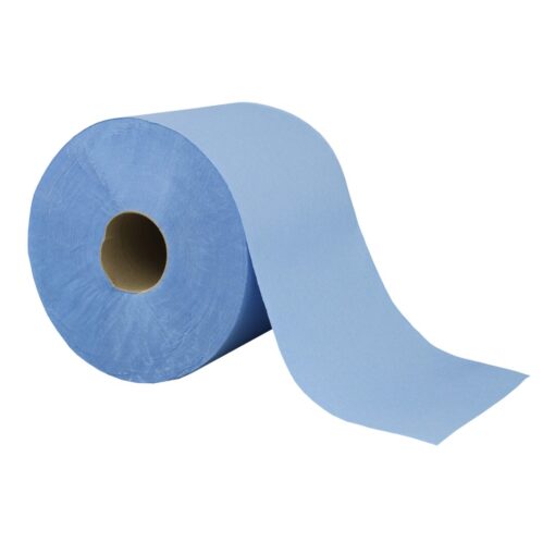 Putztuchrolle Huchtemeier, 500 Blatt, blau, Zellstoff, 22x35 cm, 175 m, perforiert, 2 Rollen (Art. 30817-1) – Bild 7