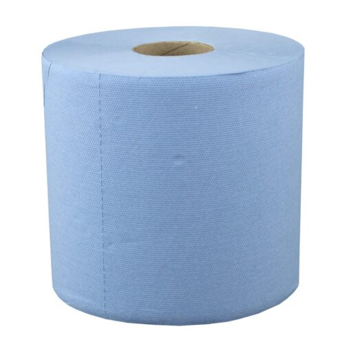 Putztuchrolle Huchtemeier, 500 Blatt, blau, Zellstoff, 22x35 cm, 175 m, perforiert, 2 Rollen (Art. 30817-1) – Bild 5