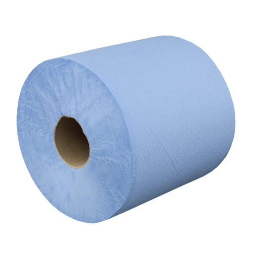 Putztuchrolle Huchtemeier, 500 Blatt, blau, Zellstoff, 22x35 cm, 175 m, perforiert, 2 Rollen (Art. 30817-1) – Bild 6