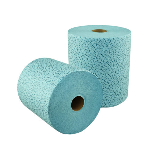 Polypropylen Spezialwischtuchrolle, 500 Blatt, schwammähnlich, blau, 32x35 cm, 1 Rolle (Art. 37167) – Bild 4