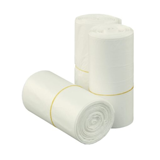 Abfallbeutel für Treteimer, weiß, 30 Liter, 500×600 mm, 10 µ, 20 Rollen a 50 Stück= 1000 Stück im Karton (Art. 91301) – Bild 4