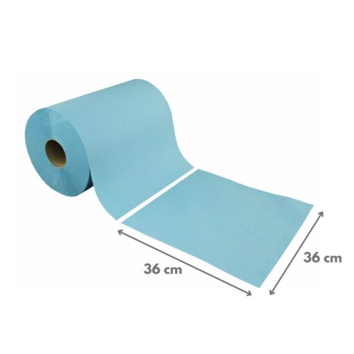 Putztuchrolle Lucart SkyTech 3.5000 XL, 500 Blatt, 3-lagig, blau, Recyclingpapier (RC), 36x36 cm, 180 m, perforiert, 2 Rollen (Art. 30847-2) – Bild 3