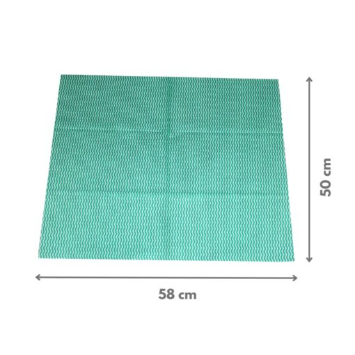 Allzwecktücher-Wischtücher-Spültücher, 275 Tücher, Lochstruktur, grün-weiß, Viskose-Polyester, ca. 50x58 cm (Art. 30989) – Bild 2