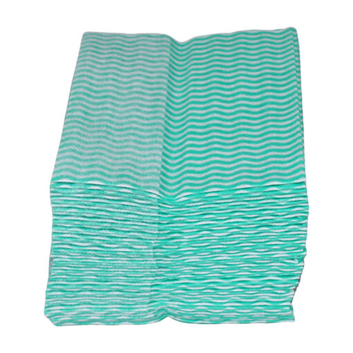 Allzwecktücher-Wischtücher-Spültücher, 50 Tücher, Lochstruktur, grün-weiß, Viskose-Polyester, ca. 50x58 cm (Art. 30989-2) – Bild 5