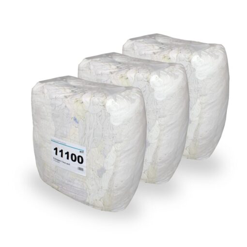 Poliertrikot Industrie-Putzlappen, weiß, Baumwolle, 10 kg Sack (Art. 11100) – Bild 4