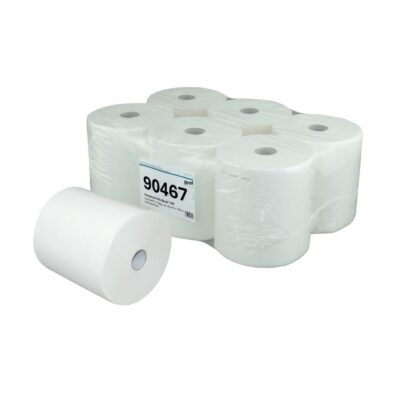 Handtuchrolle Brod 140, für Autocut-Spender, 2-lagig, hochweiß, Zellstoff, 20 cm breit, 140 m, unperforiert, 6 Rollen (Art. 90467)