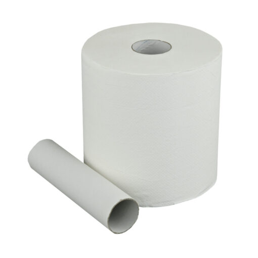 Handtuchrolle Brod 130, 2-lagig, weiß, Zellstoff, 19 cm breit, 130 m, unperforiert, Centerfeed, 6 Rollen (Art. 90468) – Bild 6