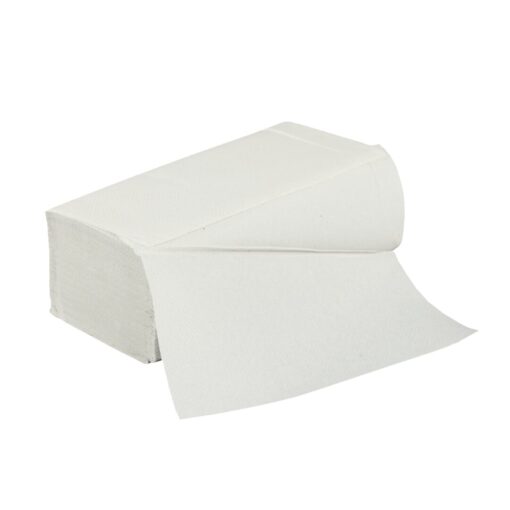 Falthandtuch Huchtemeier, 2-lagig, hochweiß, Recyclingpapier (RC), V-Falz, 25x23cm, 3.200 Blatt (Art. 90489N) – Bild 4