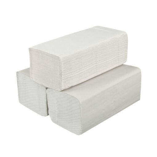 Falthandtuch Huchtemeier, 2-lagig, hochweiß, Recyclingpapier (RC), V-Falz, 25x23cm, 3.200 Blatt (Art. 90489N) – Bild 3