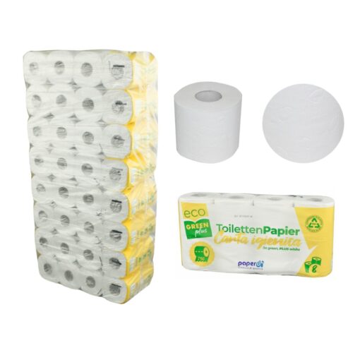 Toilettenpapier Paperdi, 2-lagig, naturweiß, 250 Blatt, 8x8=64 Rollen (Art. 90630-2) – Bild 3
