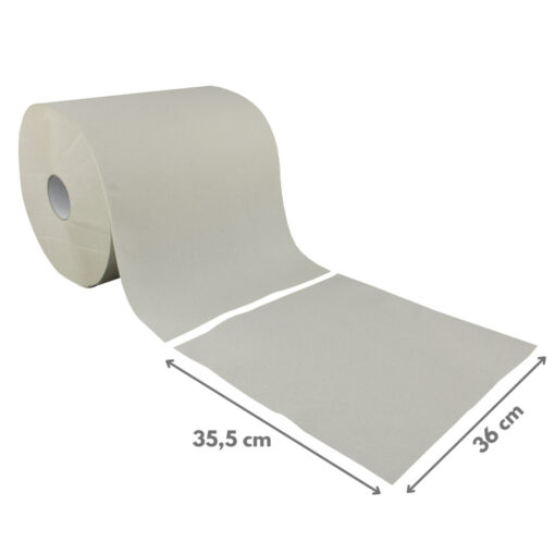 Putztuchrolle Brod 950, 950 Blatt, 2-lagig, natur, 36x35,5 cm, 337 m, perforiert, 2 Rollen (Art. 30840) – Bild 2