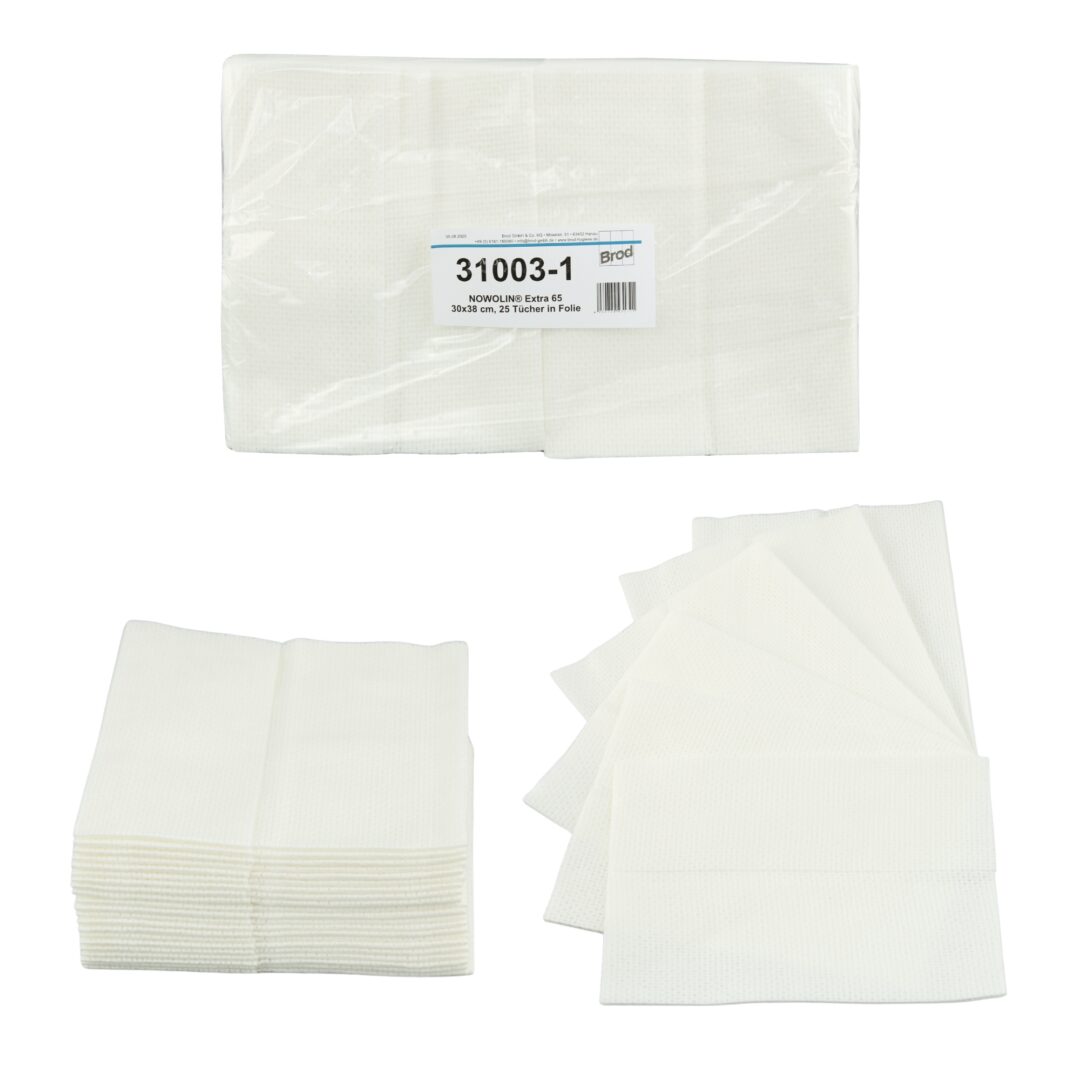 NOWOLIN® Extra 65, Universaltücher mit Lochstruktur, weiß, Viskose, 30x38 cm, 25 Tücher (31003-1) – Bild 2