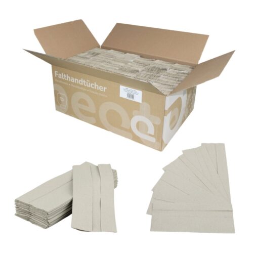 Falthandtuch Huchtemeier, 1-lagig, natur, Recyclingpapier (RC), C-Falz, 24,5x32 cm, 3648 Tücher (Art. 90537-1) – Bild 2